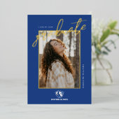 イースタン・イリノイ・パンサーズのロゴとワードマーク 箔招待状 (立ち正面)