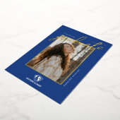 イースタン・イリノイ・パンサーズのロゴとワードマーク 箔招待状 (回転した状態)