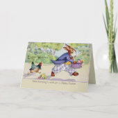 イースターうさぎさん、おめでとう カード (正面)