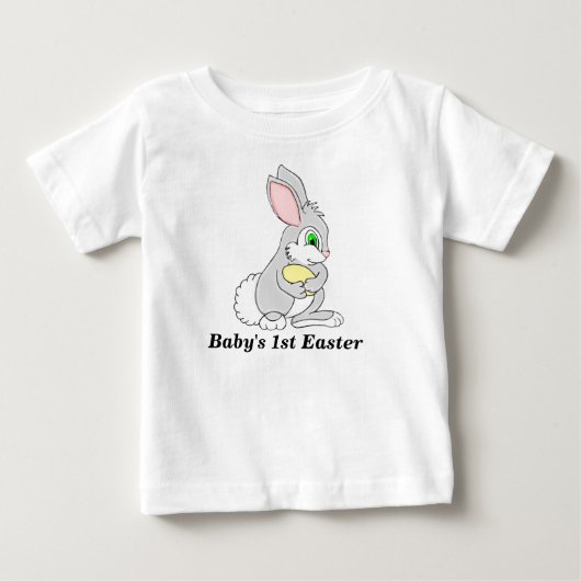 イースターうさぎと卵の名入れベビーTシャツ ベビーTシャツ (正面)