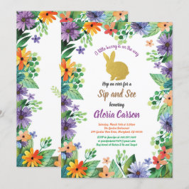 イースターうさぎのお茶会への招待状 招待状