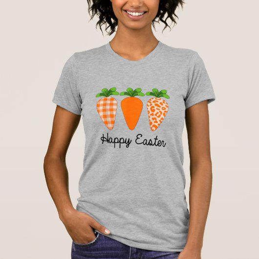 イースターうさぎのかわいいニンジンTシャツ Tシャツ (正面)