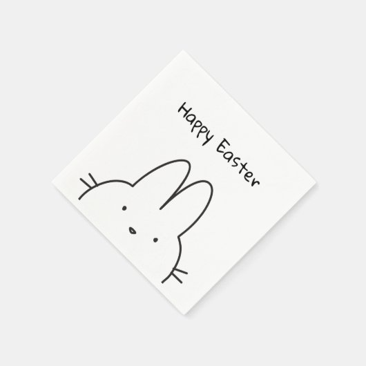 イースターうさぎのイラスト スタンダードカクテルナプキン (角)