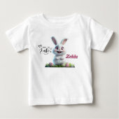 イースターうさぎのベビーTシャツ 名入れ ベビーTシャツ (正面)