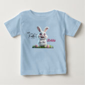イースターうさぎのベビーTシャツ 名入れ ベビーTシャツ (正面)