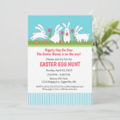 イースターうさぎの卵の宝探しへの招待 招待状 (スタンド正面)