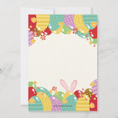 イースターうさぎの卵狩り イースターパーティーの招待状 招待状 (裏面)
