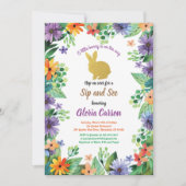 イースターうさぎの赤ちゃんお披露会招待状 招待状 (正面)