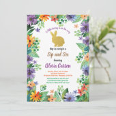 イースターうさぎの赤ちゃんお披露会招待状 招待状 (スタンド正面)