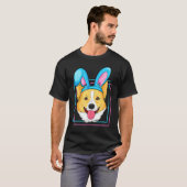 イースターうさぎ コーギー 犬 面白い イースター コーギー 面白い Tシャツ (正面フル)