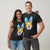 イースターうさぎ コーギー 犬 面白い イースター コーギー 面白い Tシャツ (ユニセックス)