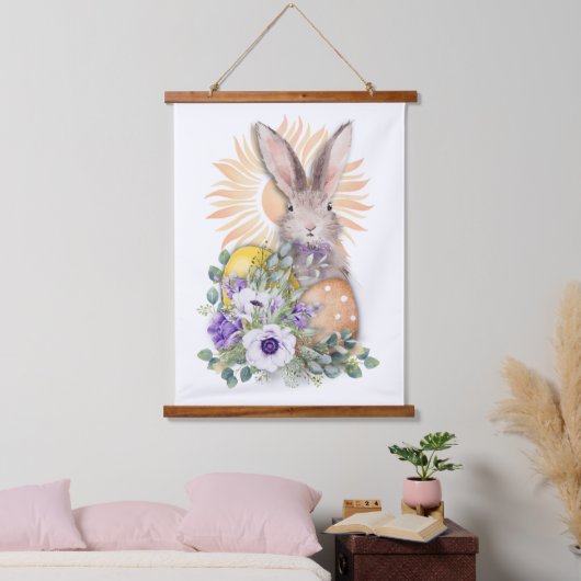 イースターうさぎ タペストリー 24"x36" (寝室)