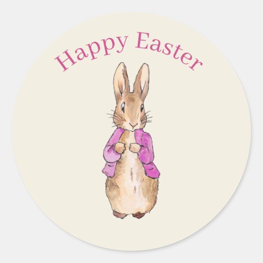 イースターうさぎ ラウンドシール (正面)