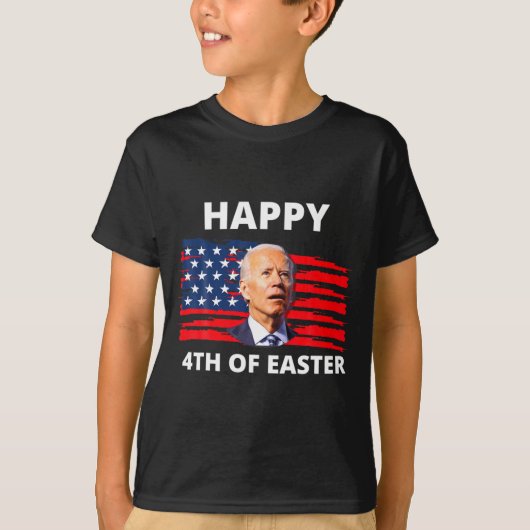 イースターおめでとうで混乱のジョー・バイデン 4日目 Tシャツ (正面)