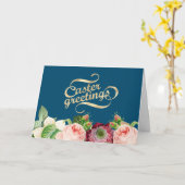 イースターおめでとうカード カード (黄色い花)