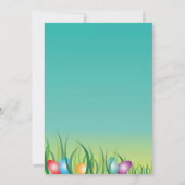 イースターおめでとう、うさぎと卵のイースターブランチ 招待状 (裏面)