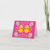 イースターおめでとう かわいいひよこ カード (正面)