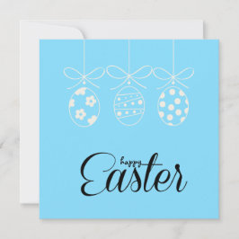 イースターおめでとう！かわいいウサギのイースターエッグハント ミニマル シーズンカード