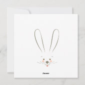 イースターおめでとう かわいいウサギ イースターエッグ ハント ミニマル シーズンカード (裏面)