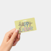 イースターおめでとう かわいい花のウサギ 春のヒョウ バッジ (手持ち)