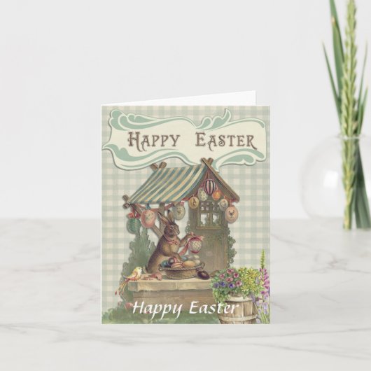 イースターおめでとう イースターカードのヴィンテージ写真 カード (正面)