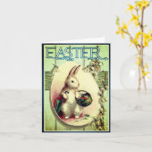 イースターおめでとう　イースターカードのヴィンテージ写真 カード (黄色い花)