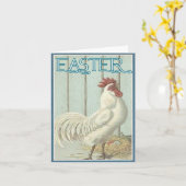 イースターおめでとう イースターカードのヴィンテージ写真 カード (黄色い花)