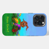 イースターおめでとう！イースターバニー iPhoneケース (裏面横)