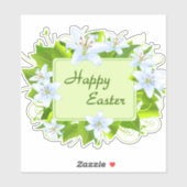 イースターおめでとう、イースターリリー シール (シート)