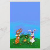 イースターおめでとう! ウサギとバニーとひよこ チラシ (裏面)