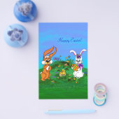 イースターおめでとう! ウサギとバニーとひよこ チラシ (シングル)
