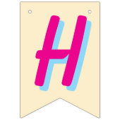 イースターおめでとう!! ウサギと文字 バンティングフラッグ (第2の旗)