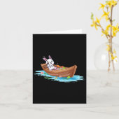 イースターおめでとう ウサギ 釣り 漁師 子ども 男 カード (黄色い花)