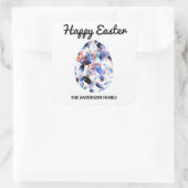 イースターおめでとう カラフルな卵 春の季節 スクエアシール (バッグ)