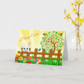 イースターおめでとう カード (黄色い花)