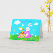 イースターおめでとう カード (黄色い花)