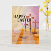 イースターおめでとう カード (黄色い花)