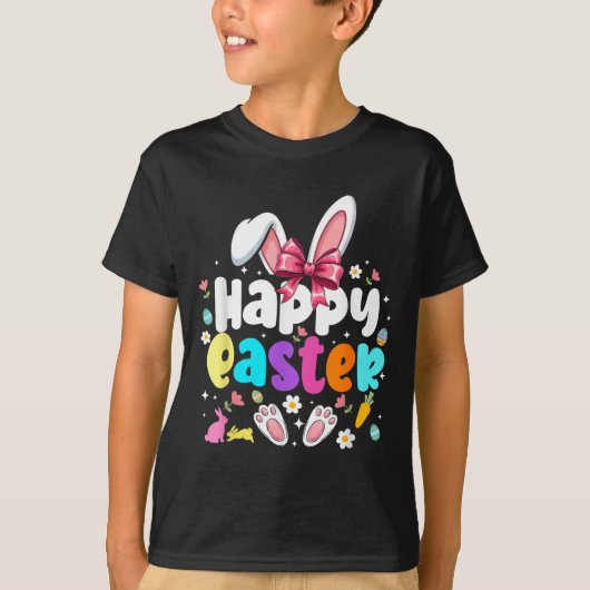 イースターおめでとう コケティーボウ ウサギ イースターの日 Tシャツ (正面)