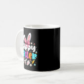 イースターおめでとう コケティー ボウ ウサギ イースターの日 コーヒーマグカップ (正面左)