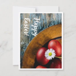 イースターおめでとう！デイジーとイースターエッグの静物 シーズンカード