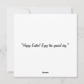 イースターおめでとう - パステルカラーのウサギの卵 シーズンカード (裏面)