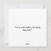 イースターおめでとう - パステルカラーのウサギの卵 シーズンカード (裏面)