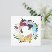 イースターおめでとう。ビンテージのホリデーリース。 招待状 (スタンド正面)