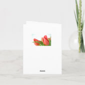 イースターおめでとう ピンクのチューリップ カード (裏面)