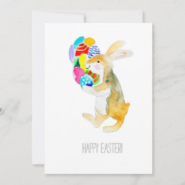 イースターおめでとう、ファニーウサギと卵 シーズンカード