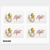 イースターおめでとう レクタングラー スティッカー 長方形シール (シート)