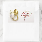 イースターおめでとう レクタングラー スティッカー 長方形シール (バッグ)