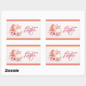 イースターおめでとう レクタングラー スティッカー 長方形シール (シート)