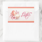 イースターおめでとう レクタングラー スティッカー 長方形シール (バッグ)