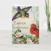 イースターおめでとう ヴィンテージ風のイースターカードの写真 カード (裏面)